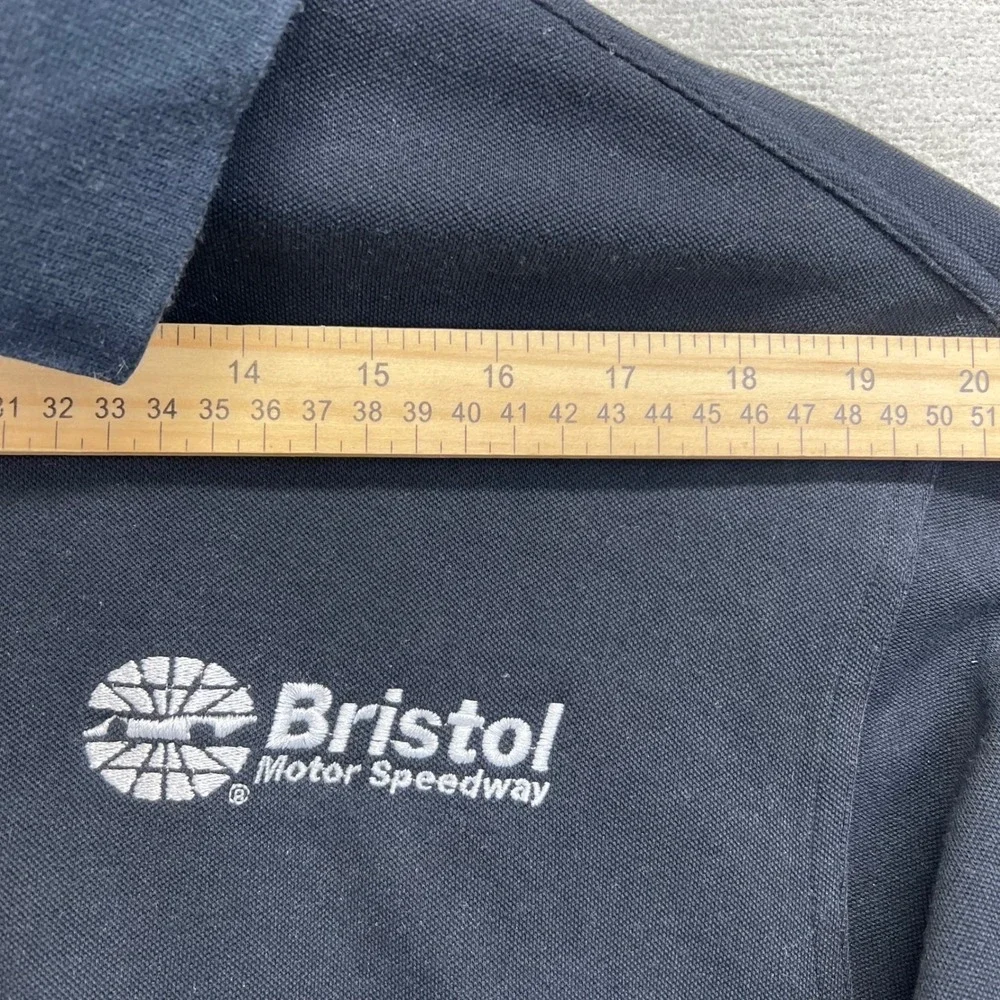 Adidas ClimaLite Stretch Long Sleeve Black Bristol Motor Speedway Polo‎ Mens L